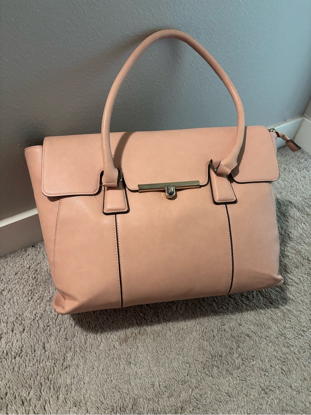 Blush Pink Structured Tote Handbag- LDS temple bag